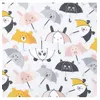 Image de Tissu enfant matelassé parapluies vendu au mètre(...) - Blanc