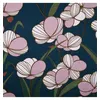 Image de Tissu coton satin fleurs vendu au mètre(...) - Bleu