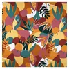 Image de Tissu coton enduit fleuri vendu au mètre(...) - Orange