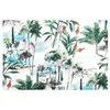 Image de Tissu coton satiné tropical vendu au mètre(...) - minorque multicolore