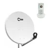 Image de pack hdsat parabole satellite acier 80cm lnb single hd 4k idéal astra eutelsat