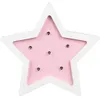 Image de Hello Kids - Lampe en bois enfant Etoile - H. 13 cm - Rose - Etoile