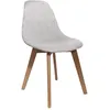 Image de The Home Deco Factory - Chaise scandi en grosse maille Flora - Gris clair - Flora