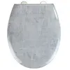 Image de Wenko - Abattant WC effet marbre Concrete - Abaissement automatique - Duroplast - Gris - Concrete