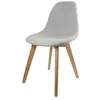 Image de The Home Deco Factory - Chaise scandinave en tissus Olga - H. 83 cm - Gris clair - Olga