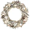 Image de Féérie Lights & Christmas - Couronne de Noël en bois et branches - Diam. 32 cm - Gris - Lodge