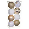 Image de Féérie Lights & Christmas - Kit de décorations pour sapin de noël - 8 Pièces - Doré et blanc - La maison des couleurs