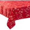 Image de Féérie Lights & Christmas - Nappe étoiles de Noël Caneva - L. 140 x l. 360 cm - Rouge et doré - La maison des couleurs