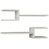 Image de Toilinux - Lot de 2 Etagères murale L.75 cm - Blanc - Fork