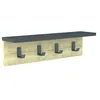 Image de Toilinux - Porte manteau Ayla 60 cm - Bois clair et Gris Anthracite - Ayla