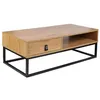 Image de Toilinux - Table basse Abbott en bois et métal - 1 tiroir