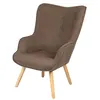 Image de Toilinux - Fauteuil Noor avec pieds en bois - Taupe - Noor
