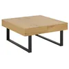 Image de Toilinux - Table basse MDF et métal - Marron et Noir - Paradise