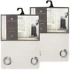 Image de Toilinux - Lot de 2 Rideaux en polyester modèle Léon - 140 x 260 cm - Blanc Ivoire - Léon