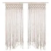 Image de Toilinux - Lot de 2 Rideaux à fil détails macramé Rituality - L. 90 x H. 200 cm - Beige - Rituality
