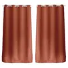 Image de Toilinux - Lot de 2 Rideaux occultants Basic à 8 oeillets - 140 x 240 cm - Orange terre cuite - Basic