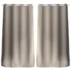 Image de Toilinux - Lot de 2 Rideaux unis occultants avec oeillets - 140 x 240 cm - Taupe - REGLISSE