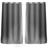 Image de Toilinux - Lot de 2 Rideaux unis avec oeillets - 140 x 240 cm - Gris Clair - BASIC