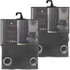 Image de Toilinux - Lot de 2 Rideaux isolants Tim 8 oeillets - 140 x 260 cm - Gris - Tim