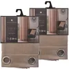 Image de Toilinux - Lot de 2 Rideaux isolants Tim 8 oeillets - 140 x 260 cm - Couleur lin - Tim
