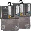 Image de Toilinux - Lot de 2 Rideaux Lilou - 140 x 260 cm - Gris foncé - Lilou