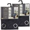 Image de Toilinux - Lot de 2 Rideaux de salon occultants 8 oeillets - 140 x 260 cm - Gris foncé - ODELIE