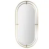Image de Toilinux - Miroir en métal ovale à suspendre - Doré