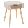 Image de Toilinux - Table de chevet 1 tiroir en MDF - Rose
