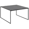 Image de Toilinux - Table basse carré en mélaminé et métal - L.80 cm x H. 48 cm - Noir - Félice