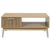 Image de The Home Deco Factory - Table basse 1 tiroir et 1 niche Saulk en bois - Marron - Saulk
