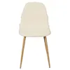 Image de The Home Deco Factory - Chaise Faro tissu et pieds métal imitation bois - Beige - FARO