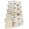 Image de Atmosphera - Lot de 6 boîtes pour cadeaux de Noël - Blanc et doré