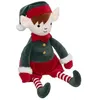 Image de Atmosphera - Peluche lutin de Noël - H 35 cm - Vert et rouge