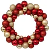 Image de Atmosphera - Couronne boule de Noël - Diam 35 cm - Rouge et Or