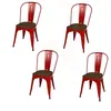 Image de Urban Living - Lot de 4 chaises vintage Liv H84 cm - Rouge