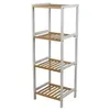 Image de Urban Living - Etagère 4 niveaux en bois - Marron et banc
