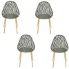 Image de The Home Deco Factory - Lot de 4 chaises d'extérieur Calvi en polypropylène - Olive - CALVI