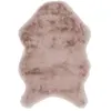 Image de The Home Deco Factory - Tapis imitation fourrure poils fins - 60 x 90 cm - Rose