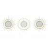 Image de The Home Deco Factory - Lot de 3 miroirs en rotin - Diam 28 cm