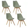 Image de Toilinux - Lot de 4 chaises design scandinave BAYA - Vert - Baya