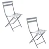Image de Hespéride - Lot de 2 chaises de jardin pliables en métal Greensboro - Quartz - Greensboro