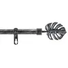 Image de Douceur d'intérieur - Kit de tringle à rideaux extensible Feuille - L210 /L380 cm - Patine Noir - Douceur d'intérieur