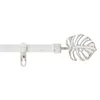 Image de Douceur d'intérieur - Kit de tringle à rideaux extensible Feuille - L210 /L380 cm - Patine Blanc - Douceur d'intérieur