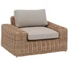 Image de Hespéride - Fauteuil de salon de jardin en résine tressée Savinia - Marron Tahini - Savinia