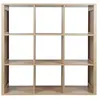 Image de The Home Deco Factory - Etagère de rangement 9 cases Saulk en bois - Marron - Saulk