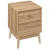 Image de Five Simply Smart - Table de chevet 2 tiroirs Liam en bois - Marron - Liam