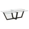 Image de Toilinux - Table basse Onyxale en verre et bois massif - Transparent et gris foncé - Onyxale