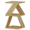 Image de Toilinux - Bout de canapé Zig Zag en bois - Beige - Zig Zag