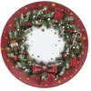 Image de Atmosphera - Lot de 12 dessous d'assiette Couronne de Noël D. 33 cm - Rouge