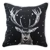 Image de Enjoy Home - Coussin imprimé cerf Epicéa - 40 x 40 cm - Noir - Epicéa